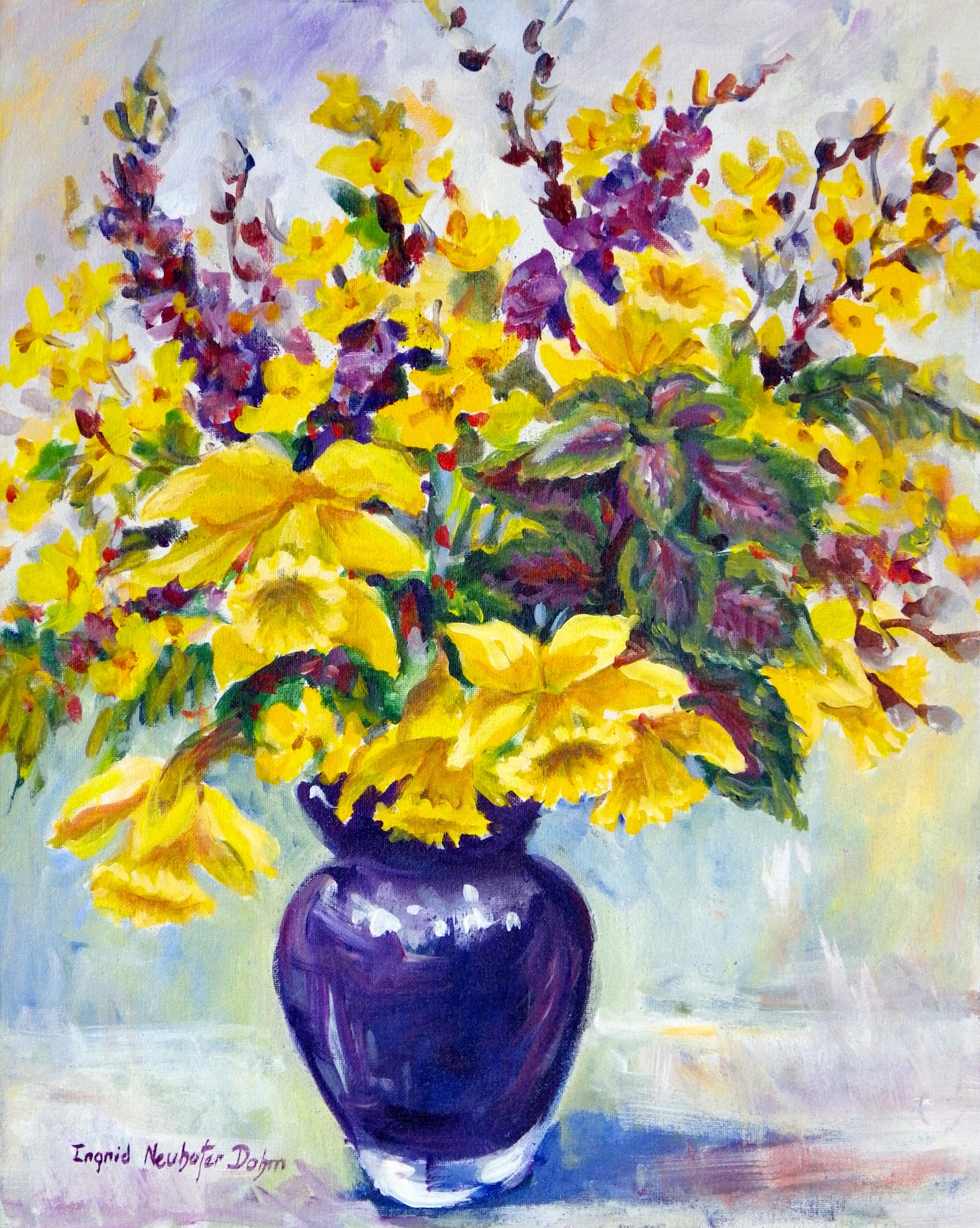 Ingrid Dohm Still-Life Painting - Daffodils