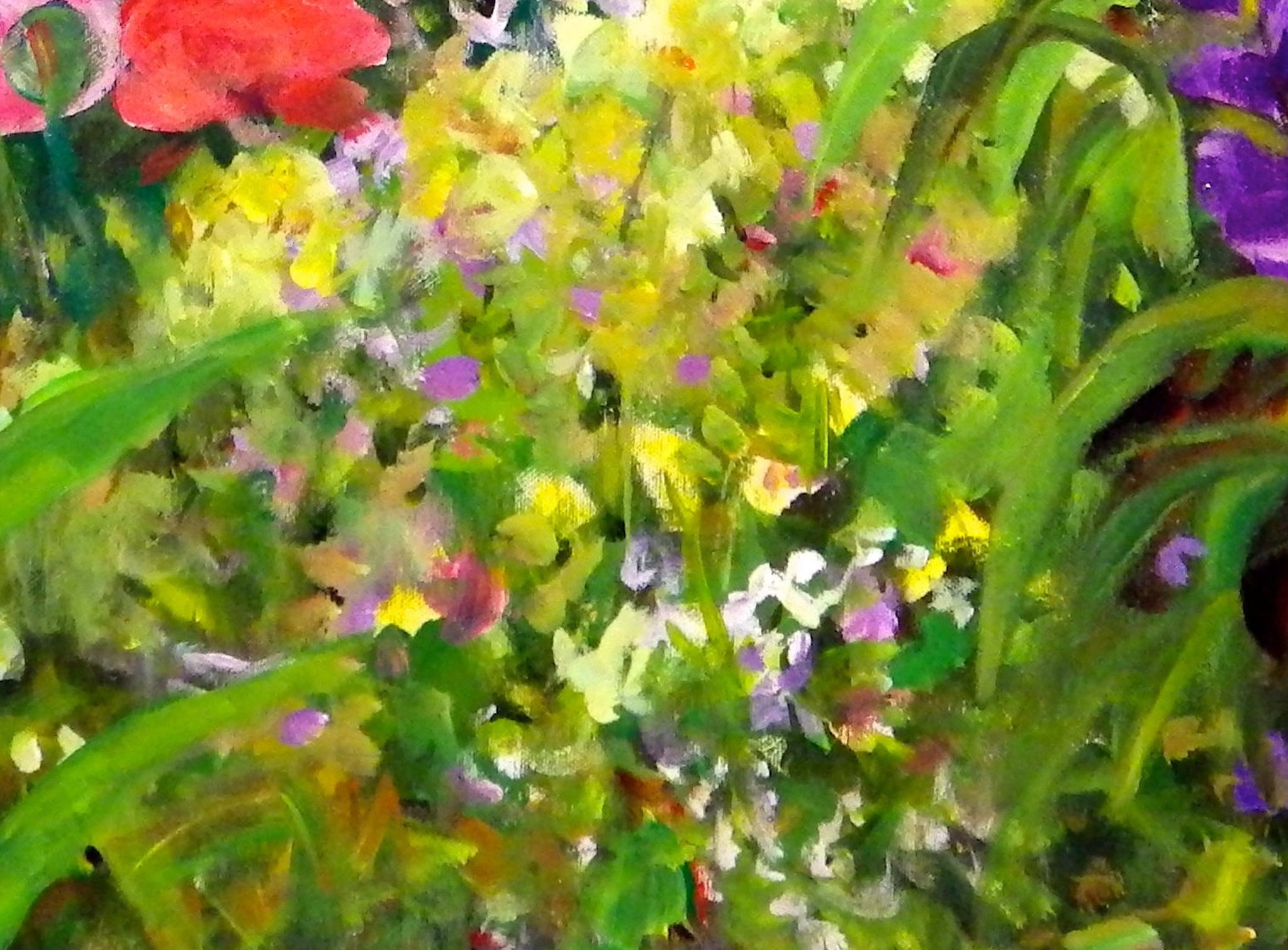 Monroe Card, Original Contemporary Impressionist Floral Landscape Painting For Sale 3