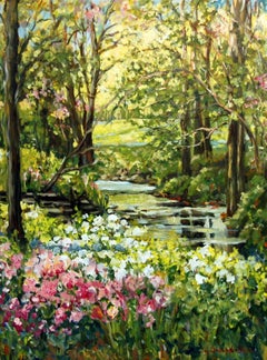 Spring, Original Impressionist Landscape Acrylic Painting, 2014