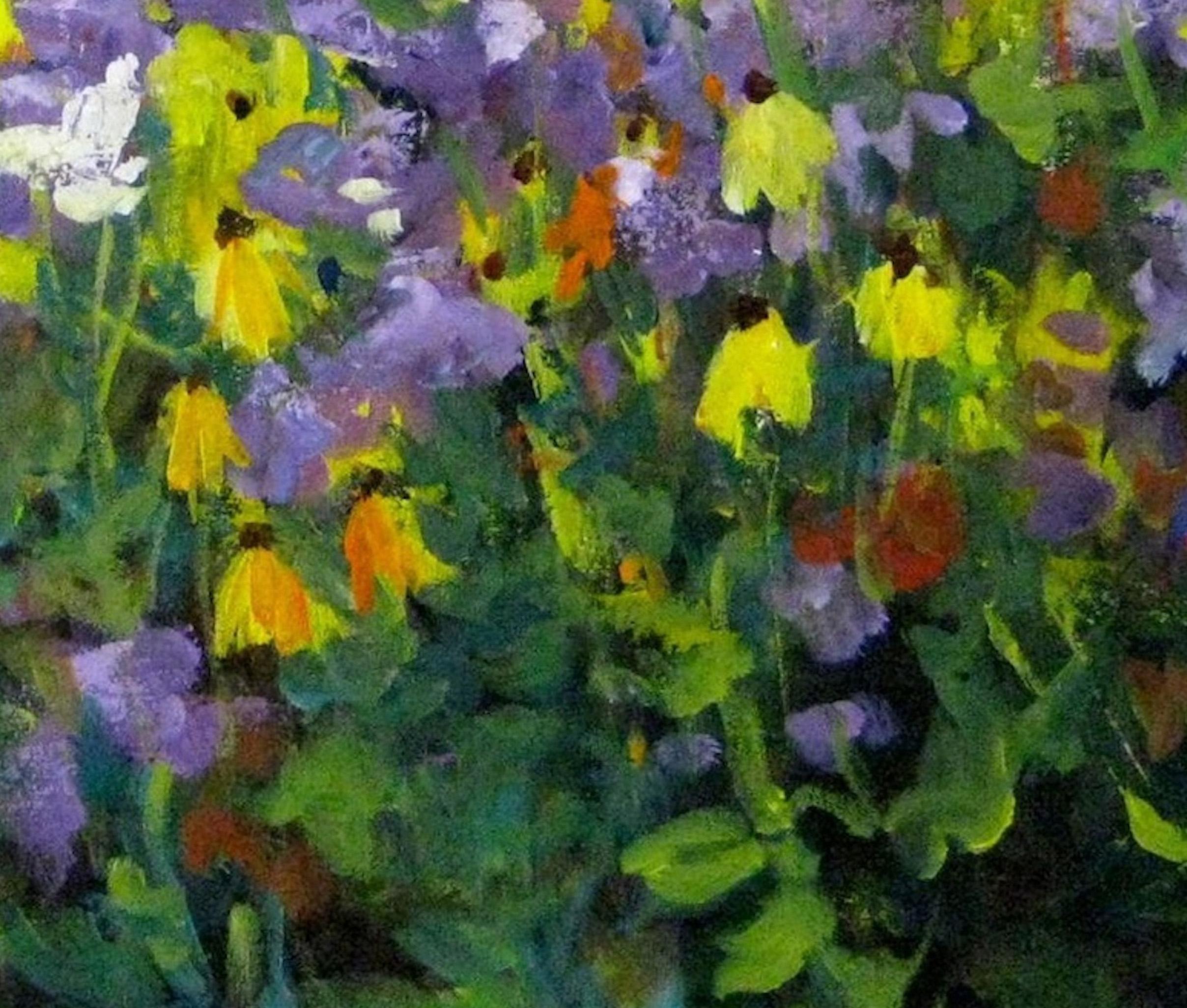 Yellow Purple - Painting by Ingrid Dohm