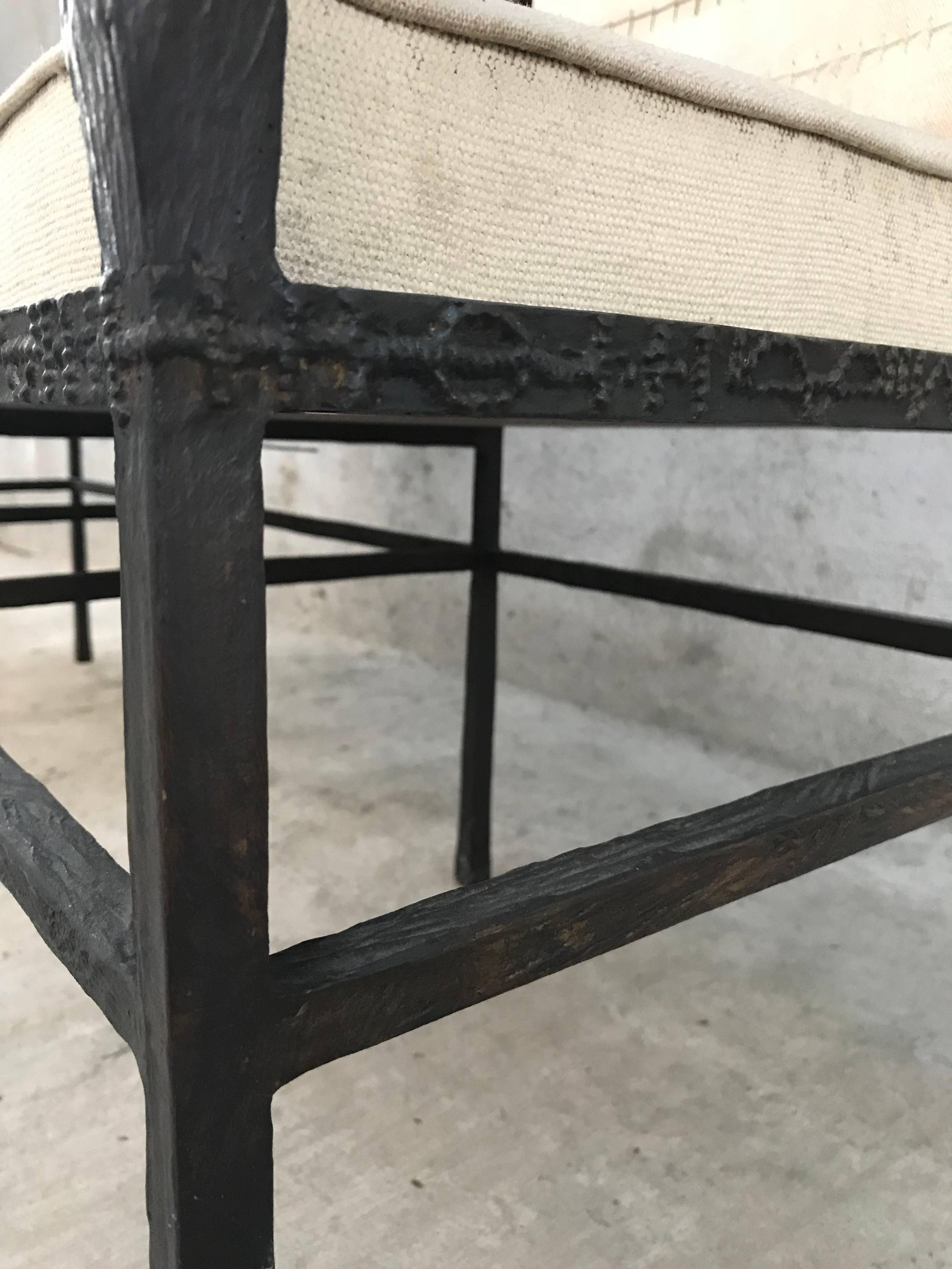 French Ingrid Donat, Patinated Bronze Bench For Sale