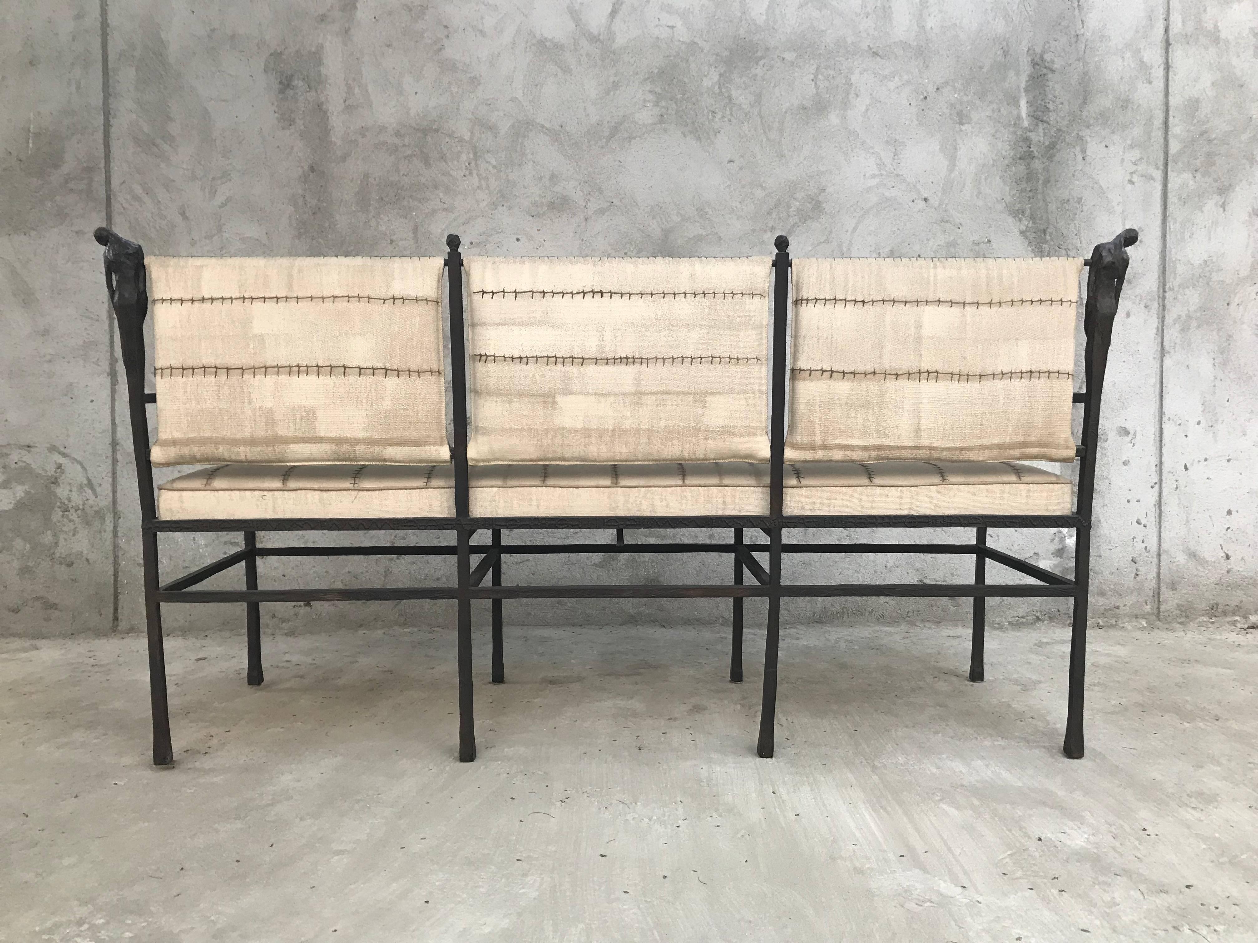 Ingrid Donat, Patinated Bronze Bench In Excellent Condition For Sale In Sao Paulo, SP