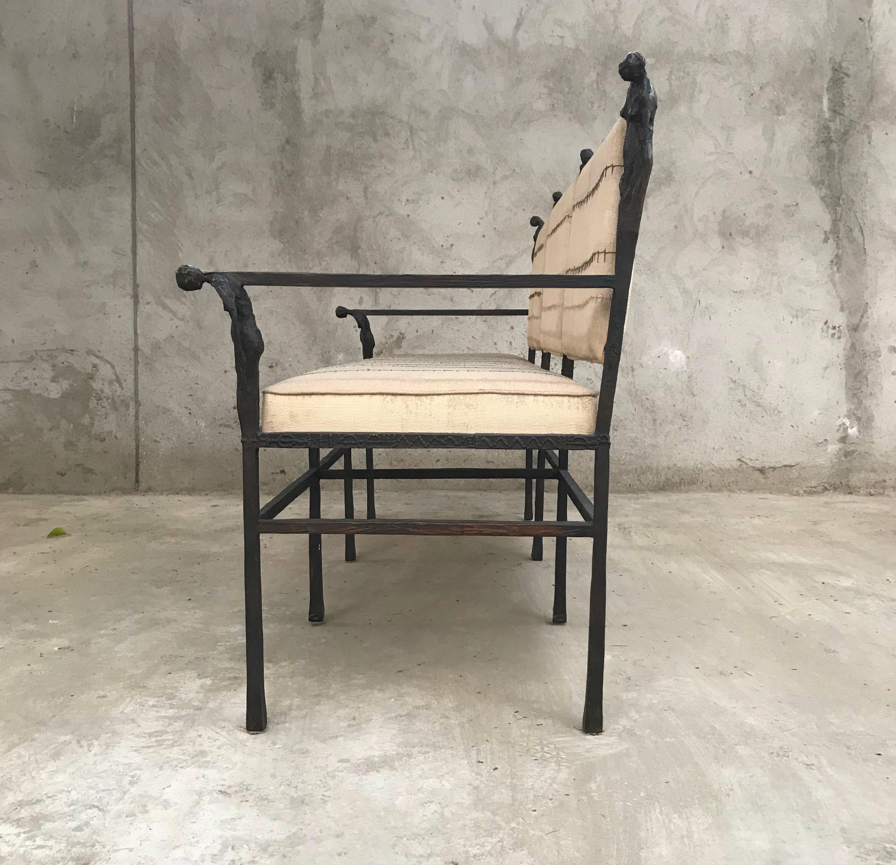Contemporary Ingrid Donat, Patinated Bronze Bench For Sale