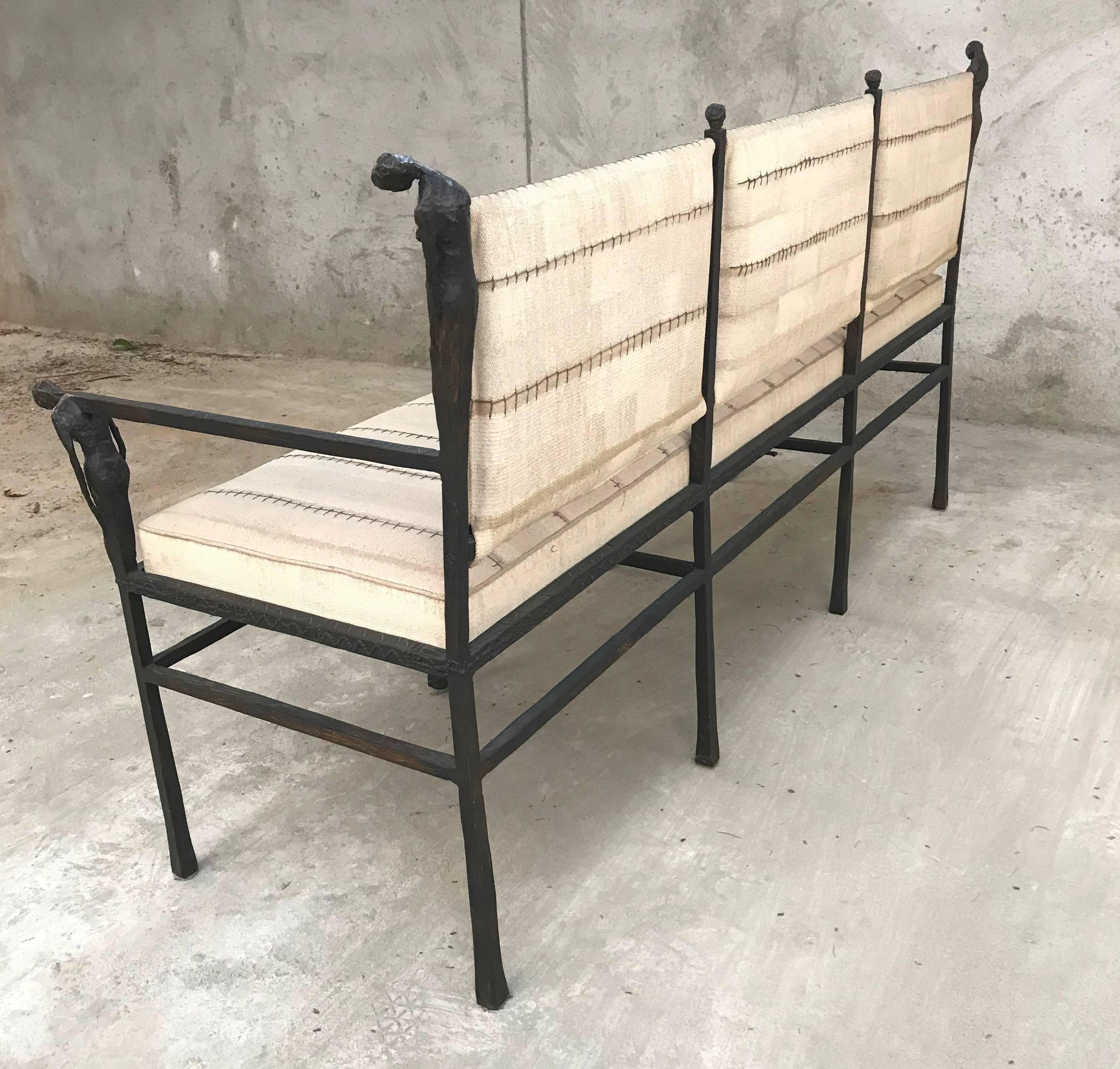 Ingrid Donat, Patinated Bronze Bench For Sale 1