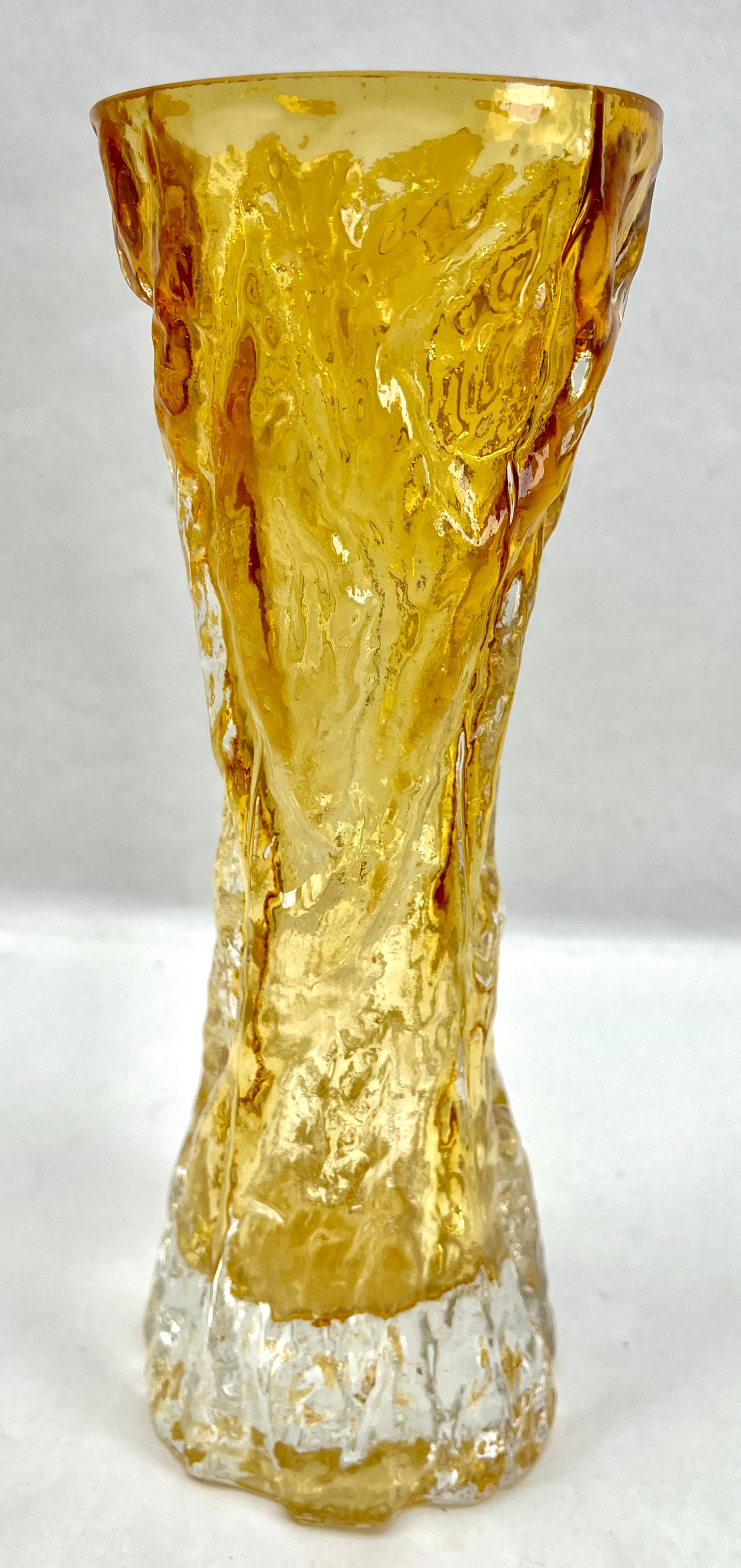 Late 20th Century Ingrid Glas ‘Germany’ Bark Vase From the rock Crystal range 1970s For Sale