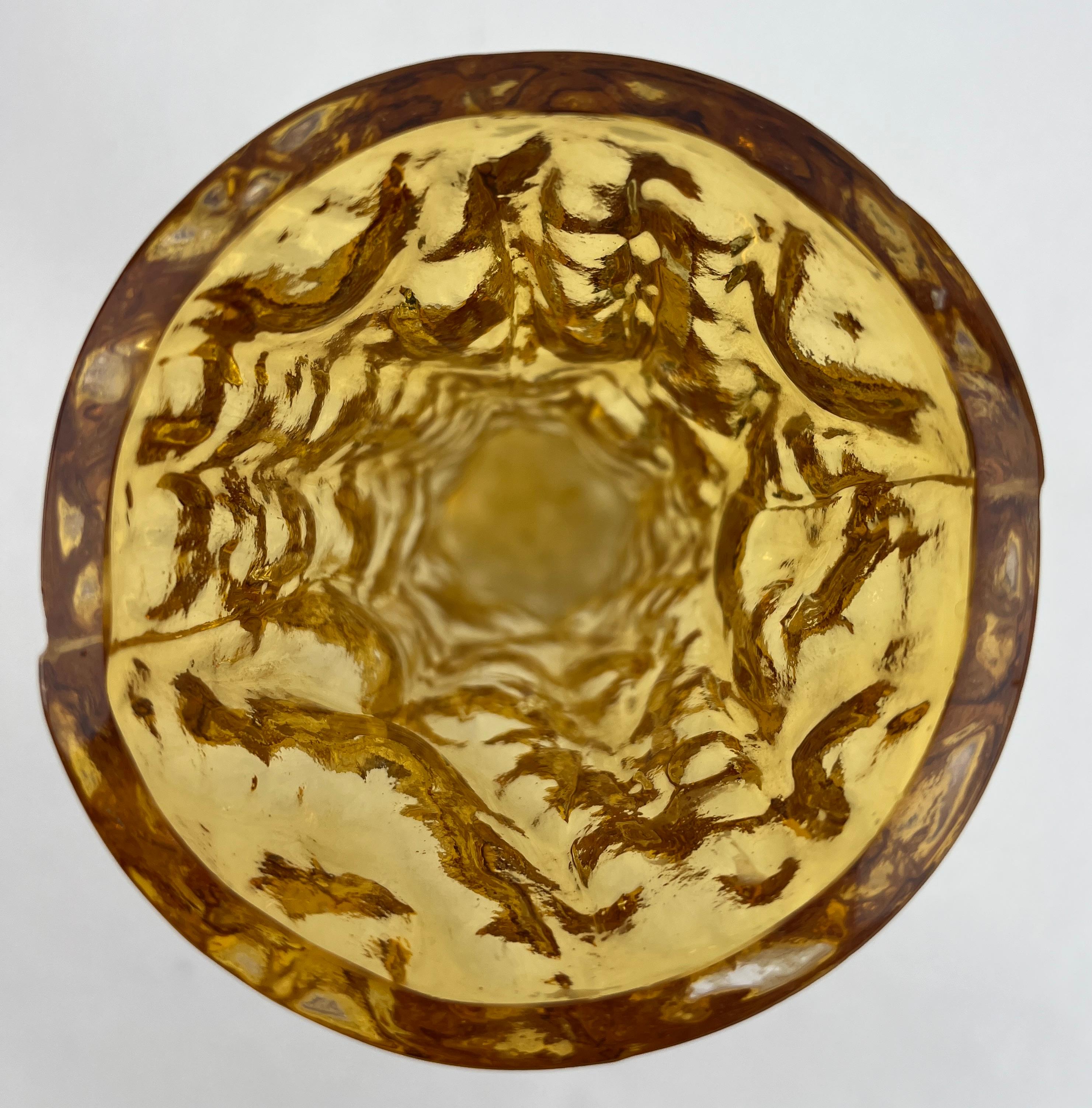 Art Glass Ingrid Glas ‘Germany’ Bark Vase From the rock Crystal range 1970s For Sale