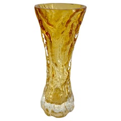Vintage Ingrid Glas ‘Germany’ Bark Vase From the rock Crystal range 1970s