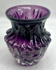 Ingrid Glas ‘Germany’ Bark Vase in Purple, 1970s