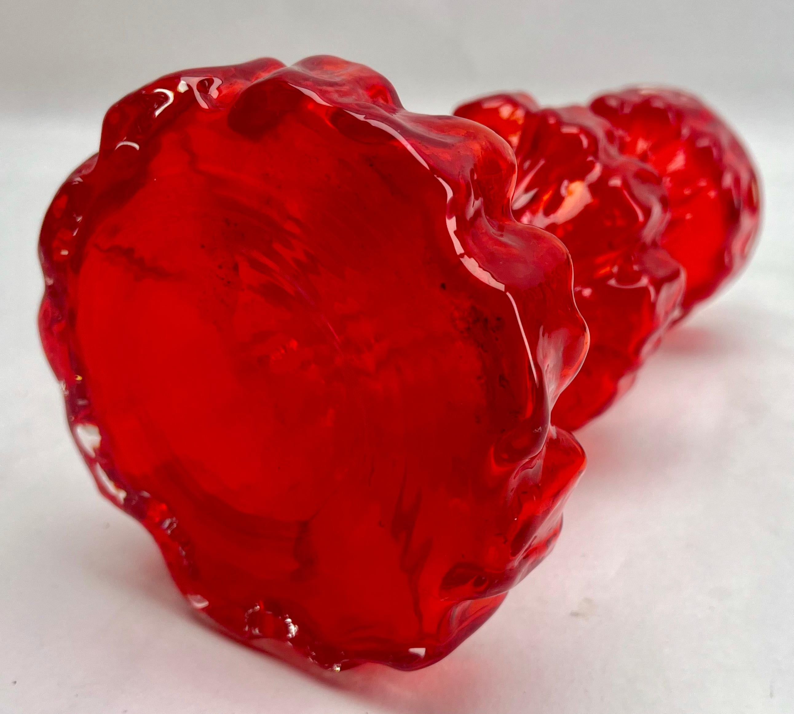 Vaso di corteccia 'Germania' di Ingrid Glas, rosso, anni '70 In condizioni buone in vendita a Verviers, BE