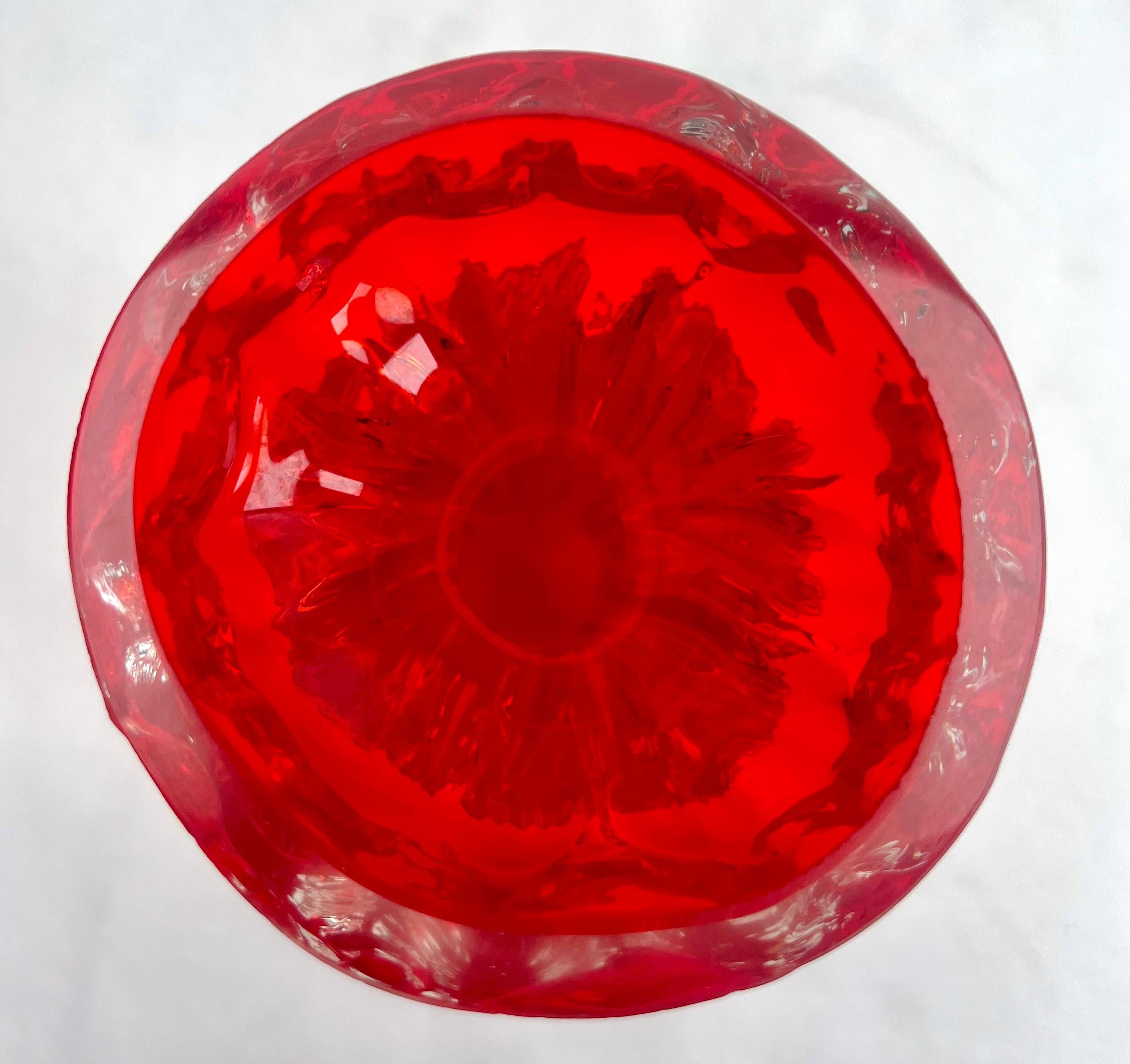 Fine XX secolo Vaso di corteccia 'Germania' di Ingrid Glas, rosso, anni '70 in vendita