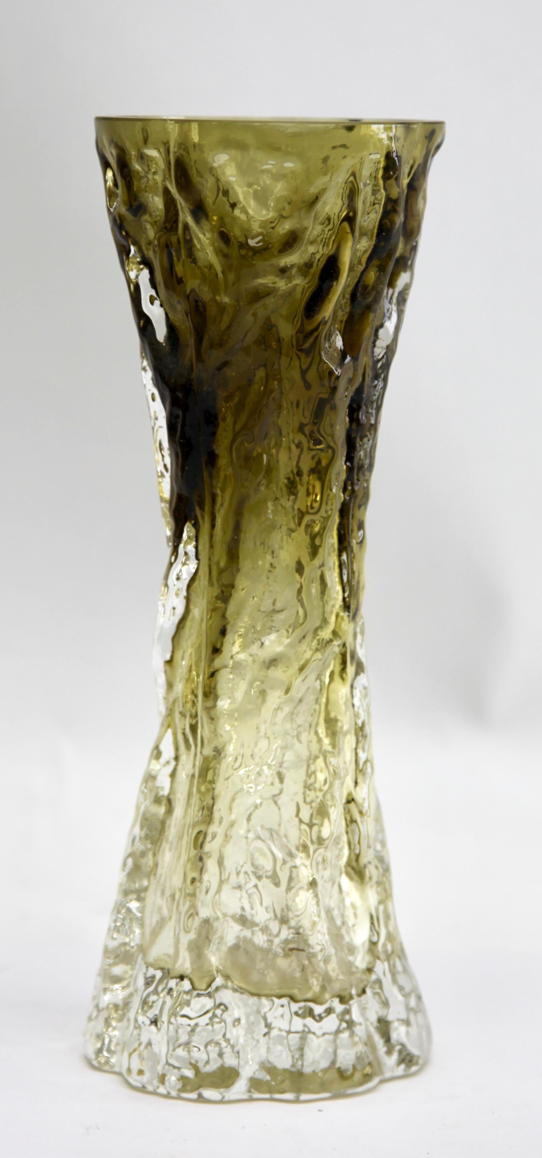 Ingrid Glas 'Germany', Set of Bark Vases in Sage Green, 1970s 2