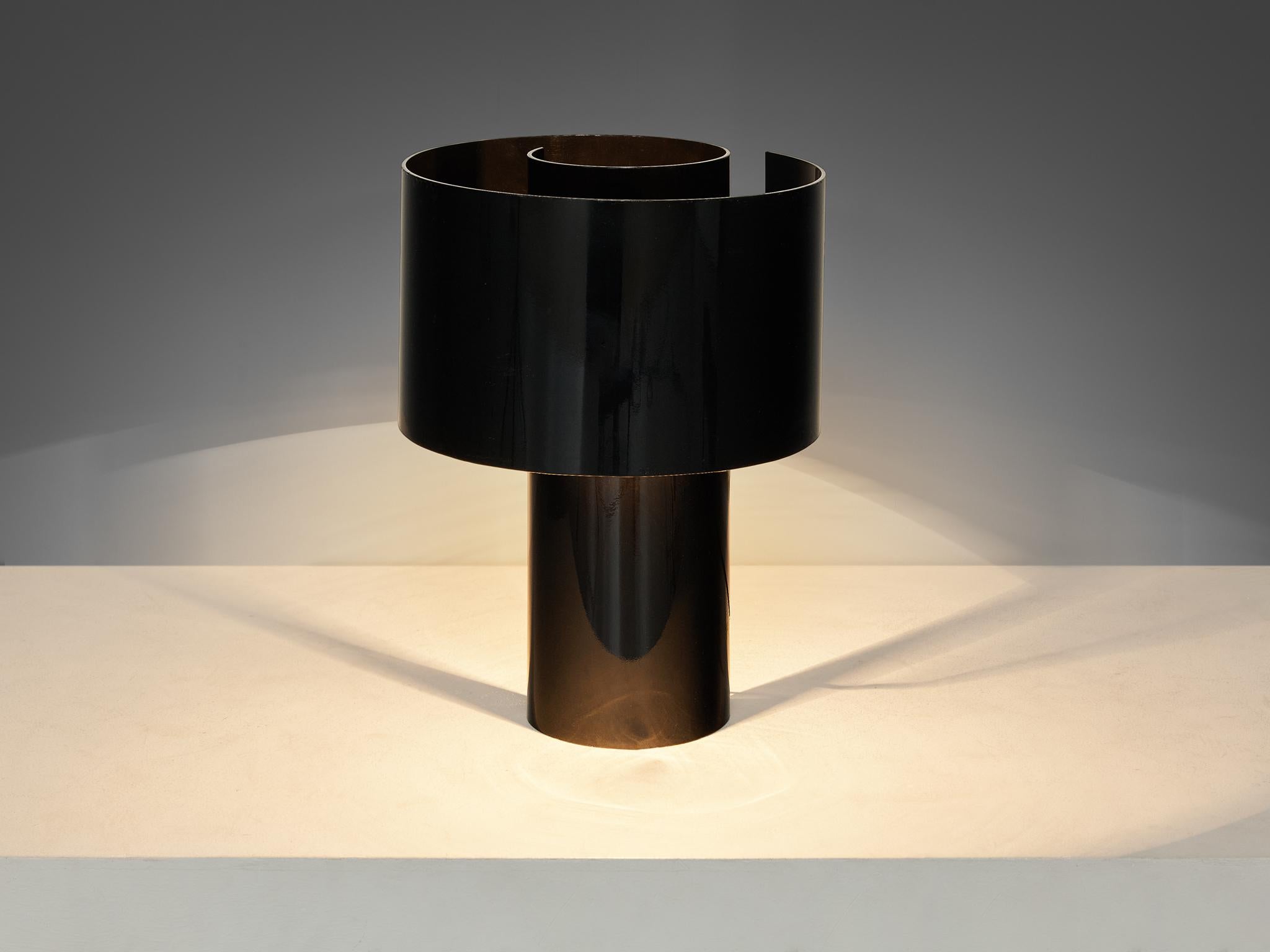 Ingrid Hsalmarson for New Lamp 'Spiral' Table Lamp in Aluminum  In Good Condition For Sale In Waalwijk, NL