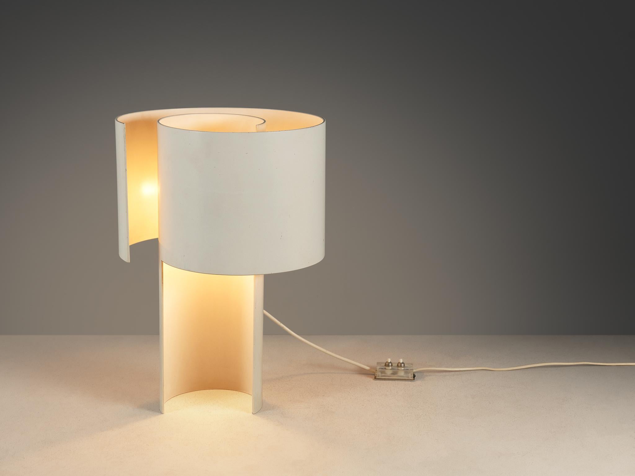 Ingrid Hsalmarson for New Lamp 'Spiral' Table Lamp in Aluminum  For Sale 1