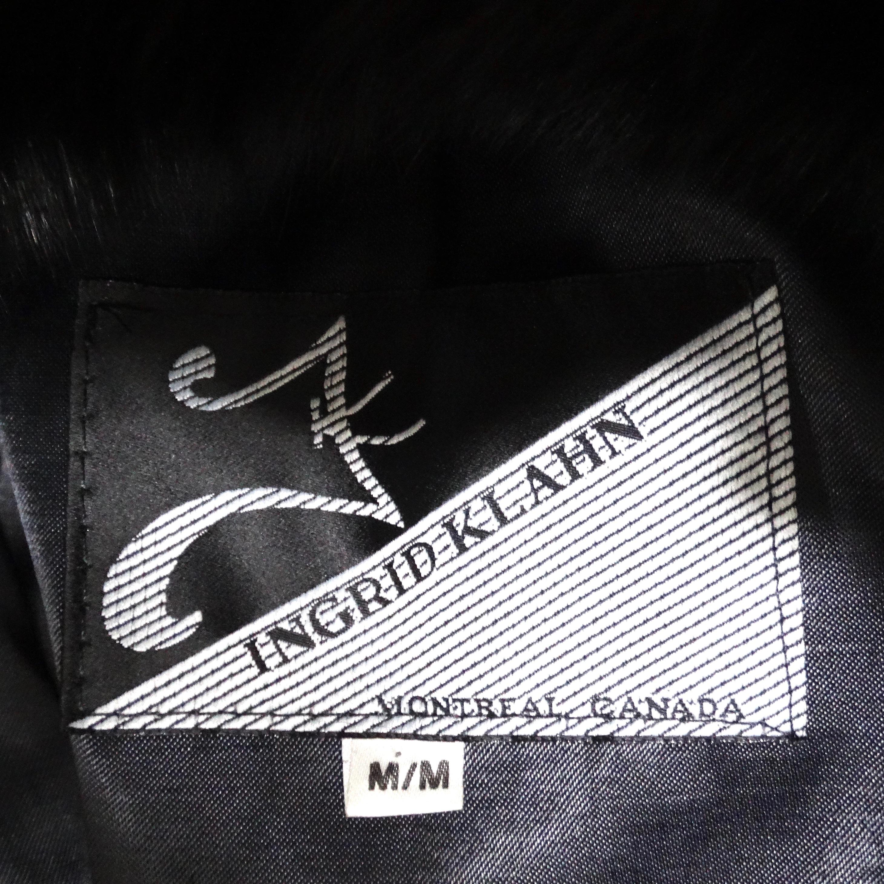 Ingrid Klahn 1980s Black Fur Leather Vest For Sale 6