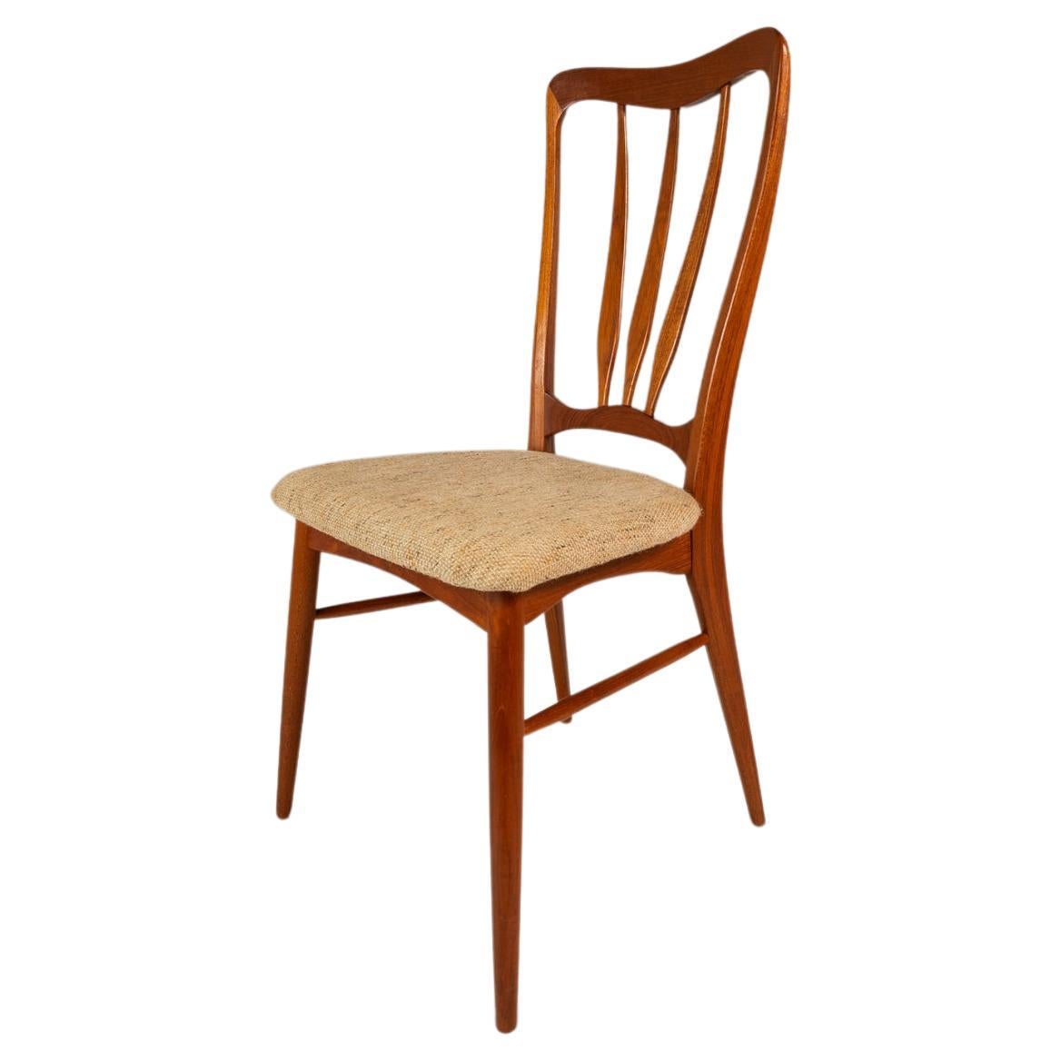 "Ingrid" Model Dining Chair in Teak by Niels Koefoed, Denmark, c. 1960s