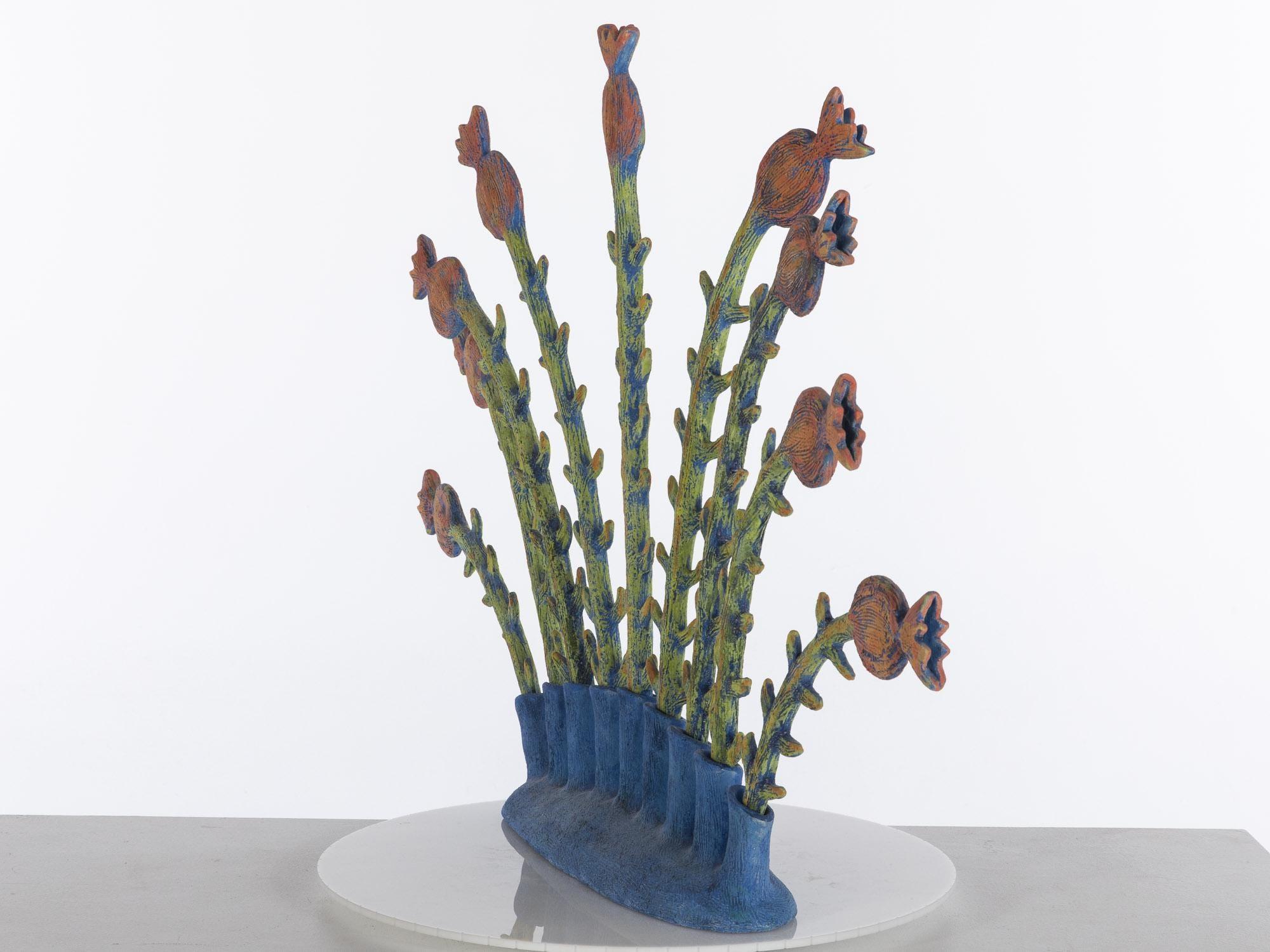Canadian Ingrid Nicolai, Ceramic Floral Sculpture