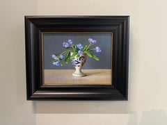 Forget-me-not in an Egg Cup - 21st Century Dutch Still-life Painting