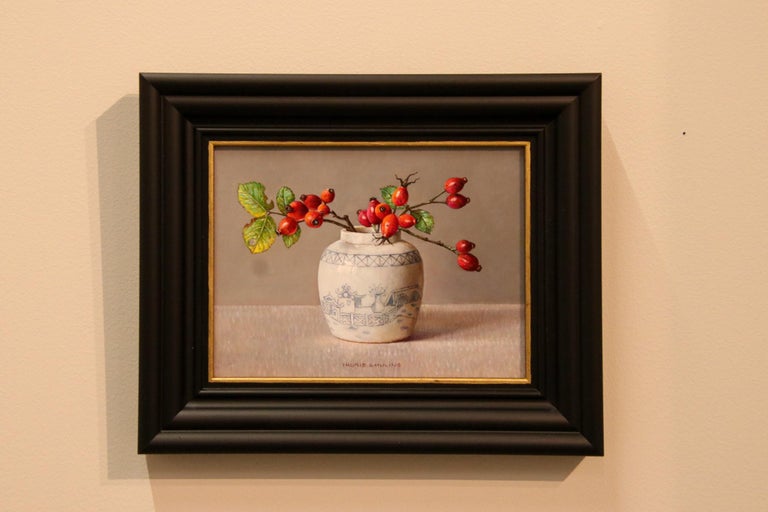 Ingrid Smuling - Rose Hips in White Ginger Jar, 21st Century ...