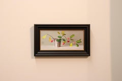 Fuseau dans un pot - Nature morte à l'huile contemporaine du 21e siècle