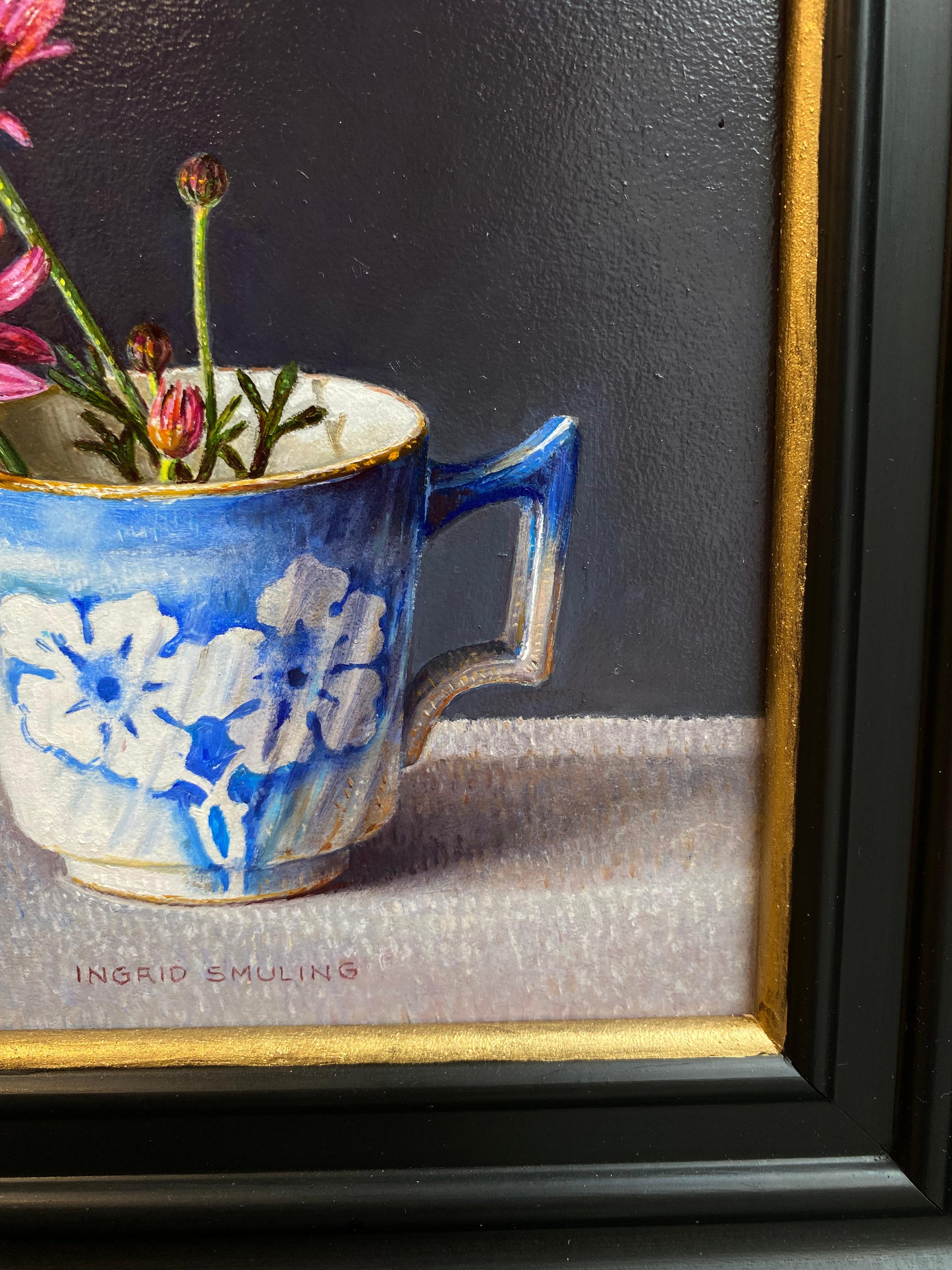 Wilde Chrysanthemen - 21. Jahrhundert Blume Niederländisch Stilleben Paintin im Angebot 2