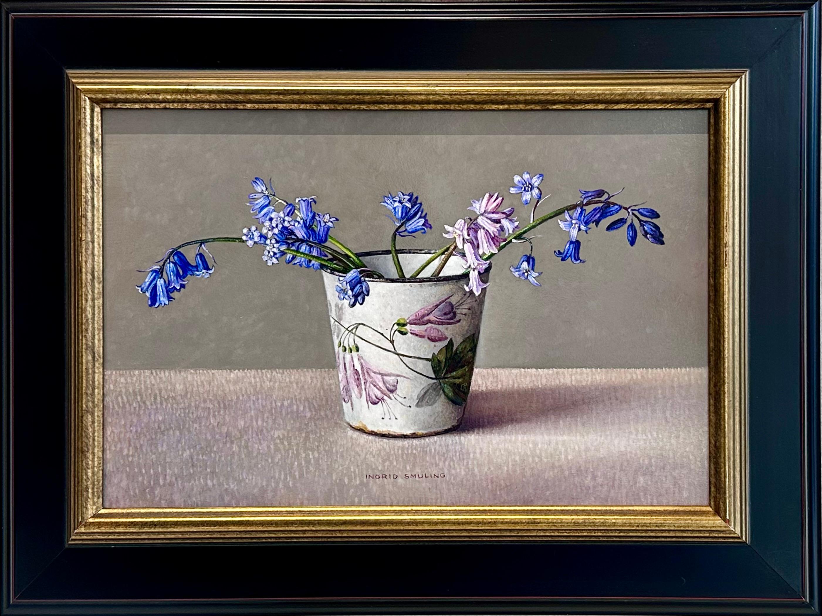 Wild Hyacinths- 21st Century Still-life painting of flowers in a vase - Painting by Ingrid Smuling