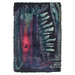 Ingrid Starling. Rya carpet in pure wool with expressive abstract composition.