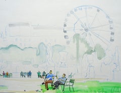 Tuileries garden. 2010. Watercolor on paper, 38x50 cm