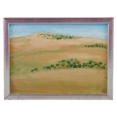 Ingvar Andersson, listed Swedish artist. Modernist landscape, oil on canvas