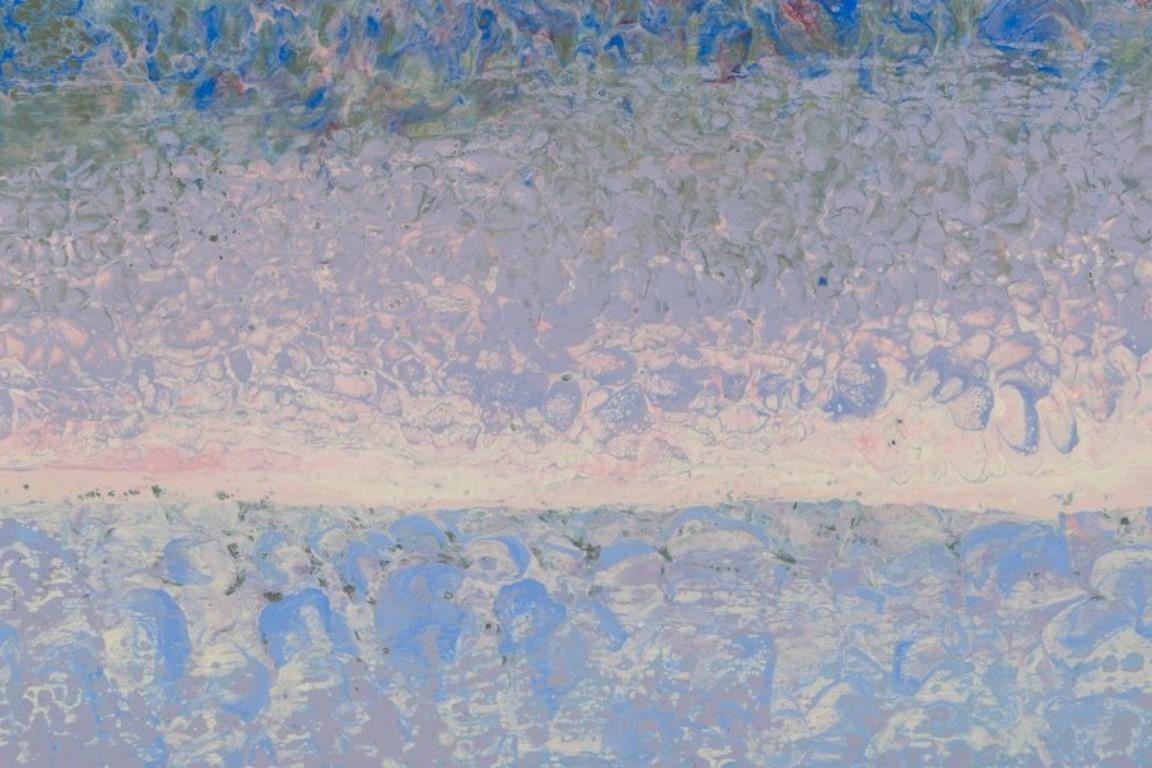 Swedish Ingvar Dahl. Oil on panel. Abstract landscape. 