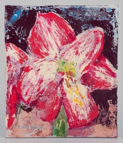 Ingvar Dahl, Swedish artist. Oil on panel. Amaryllis with White Elements