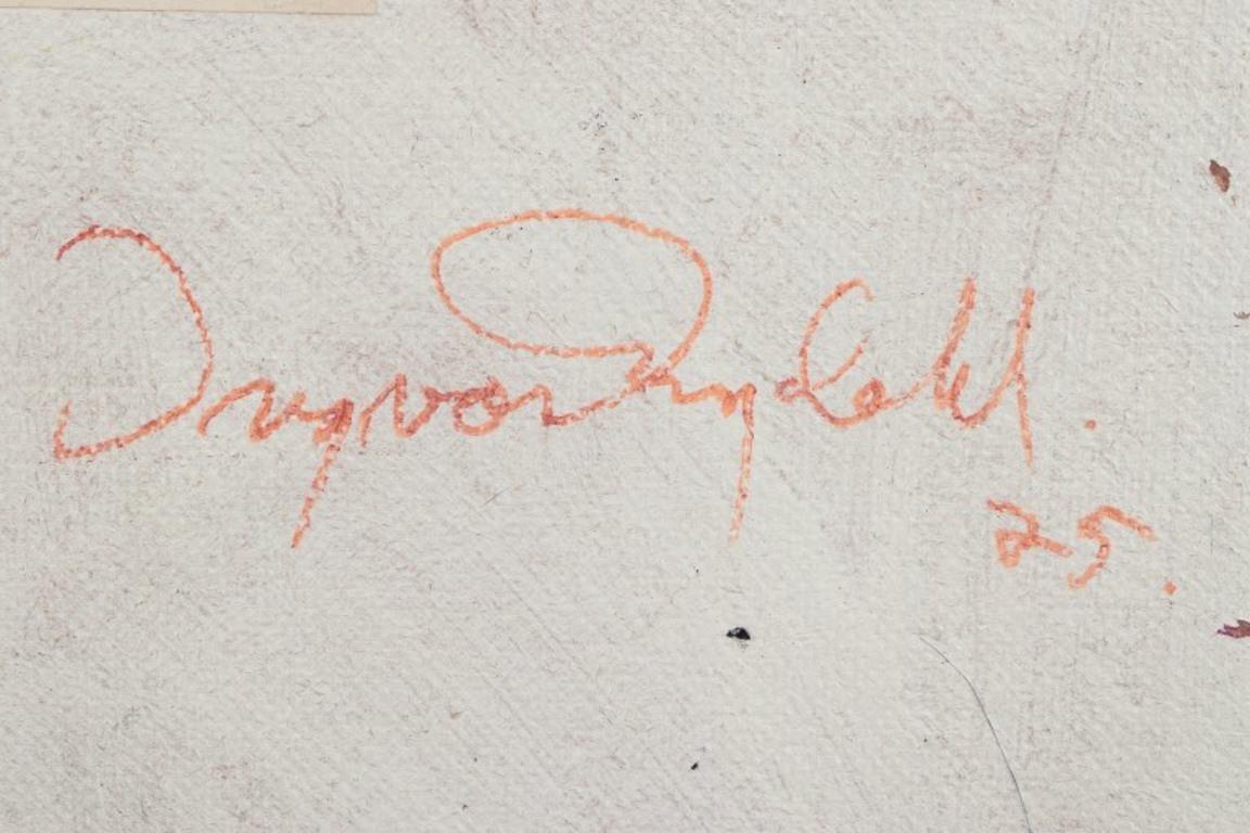 Ingvar Dahl, artiste suédois. Huile sur panneau. Amaryllis avec éléments blancs en vente 1