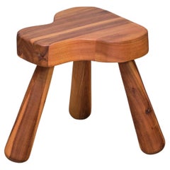 Ingvar Hildingsson Organic Three Legged Stool in Cherry Wood, Sweden, 1970s