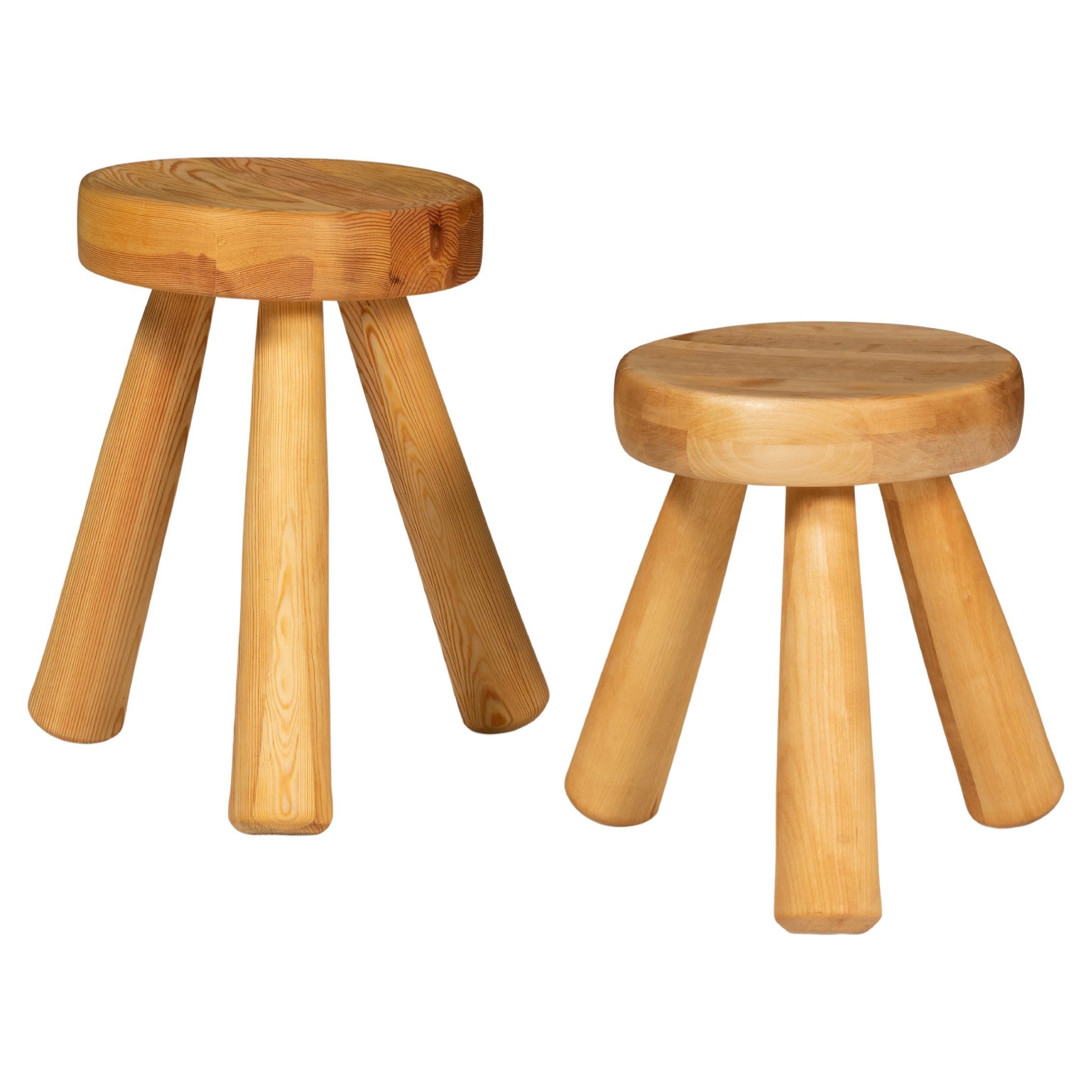 Ingvar Hildingsson Set of milking Stools 1970's For Sale