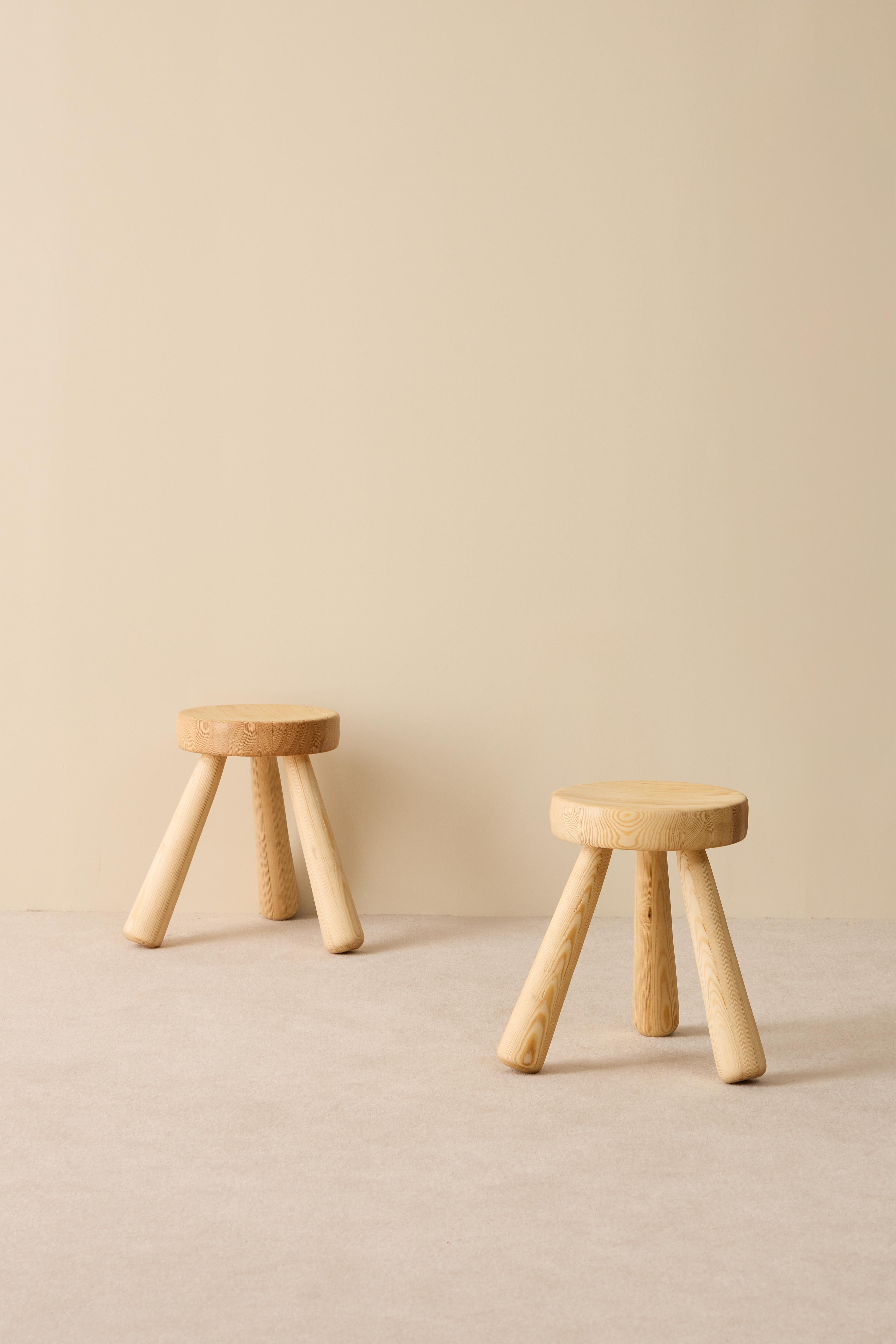 Stools produced by Ingvar Hildingsson, Sweden. Signed 