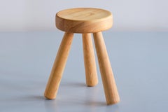 Ingvar Hildingsson Three Legged Stool in Solid Pine, Ih Slöjd, Sweden, 1970s
