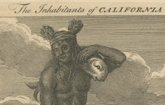 Inhabitants of California, Indigenous Dress and Daily Life Engraving, c1774