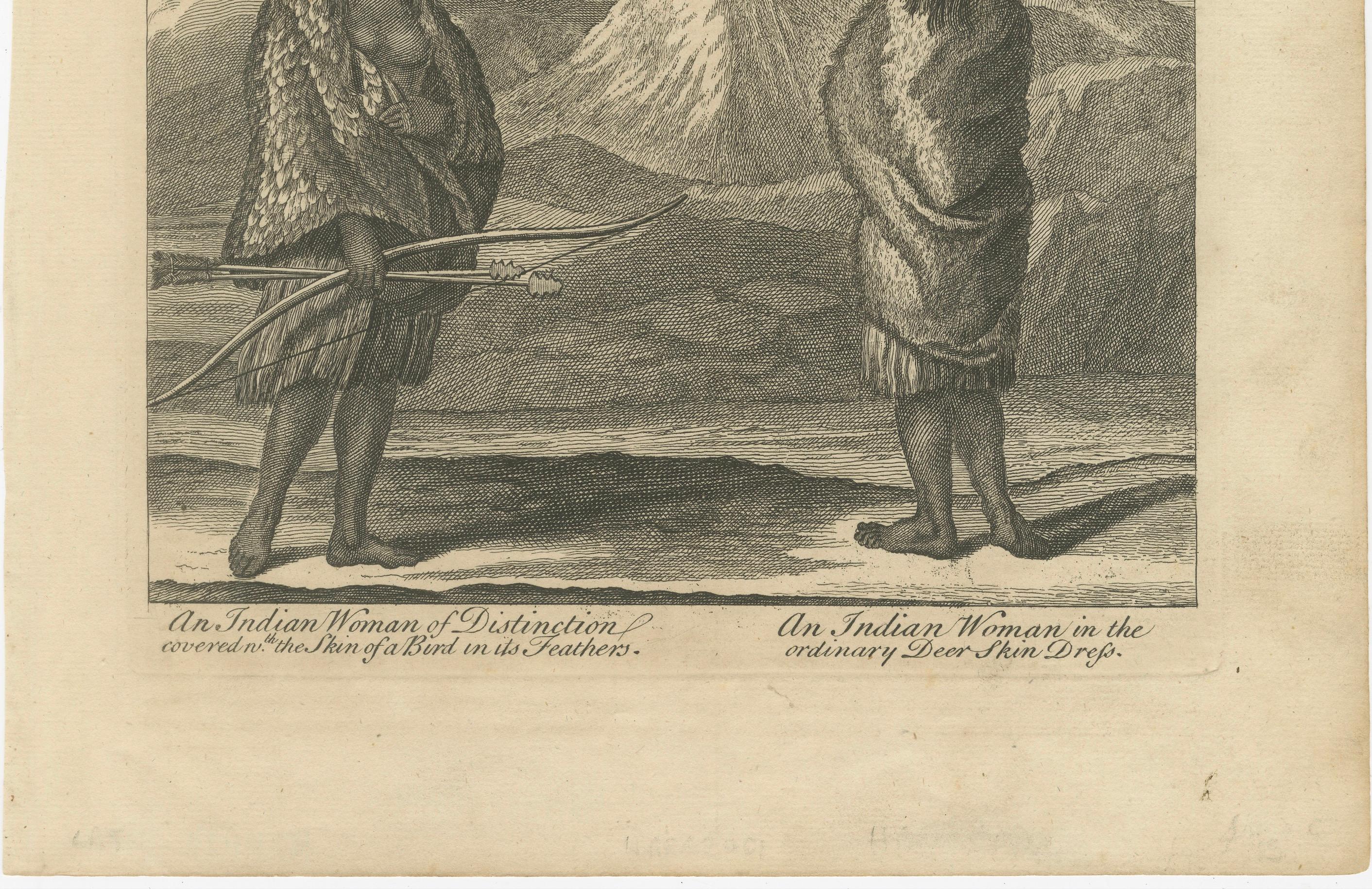 Inhabitants of California, Indigenous Dress and Daily Life Engraving, c1774