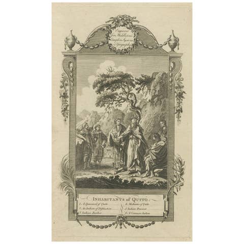 Inhabitants of Quito, South America, from Middleton's Geography, 1777
