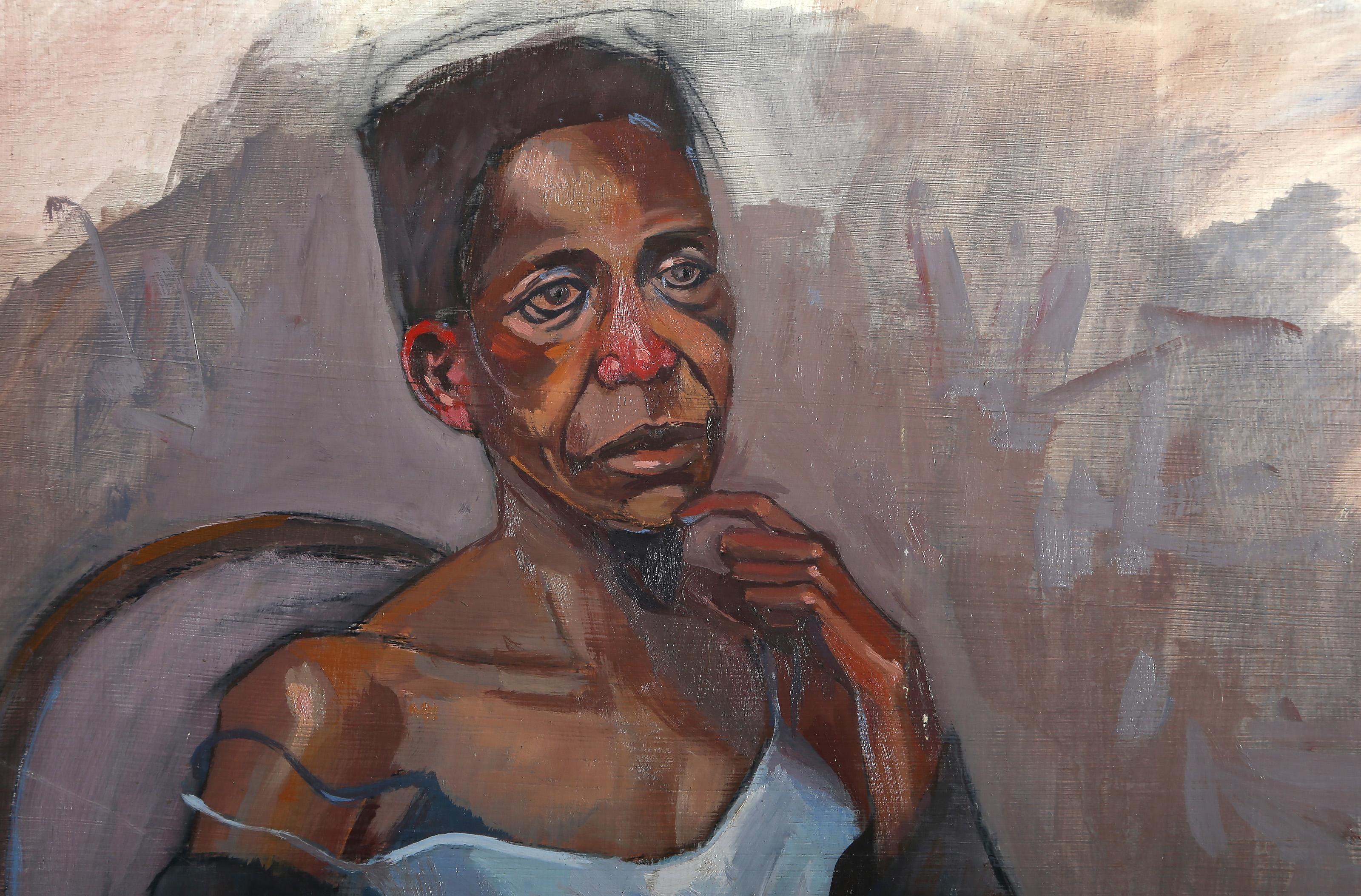 La Promesa Azul, Contemporary Oil Painting by Inigo Sesma For Sale 1
