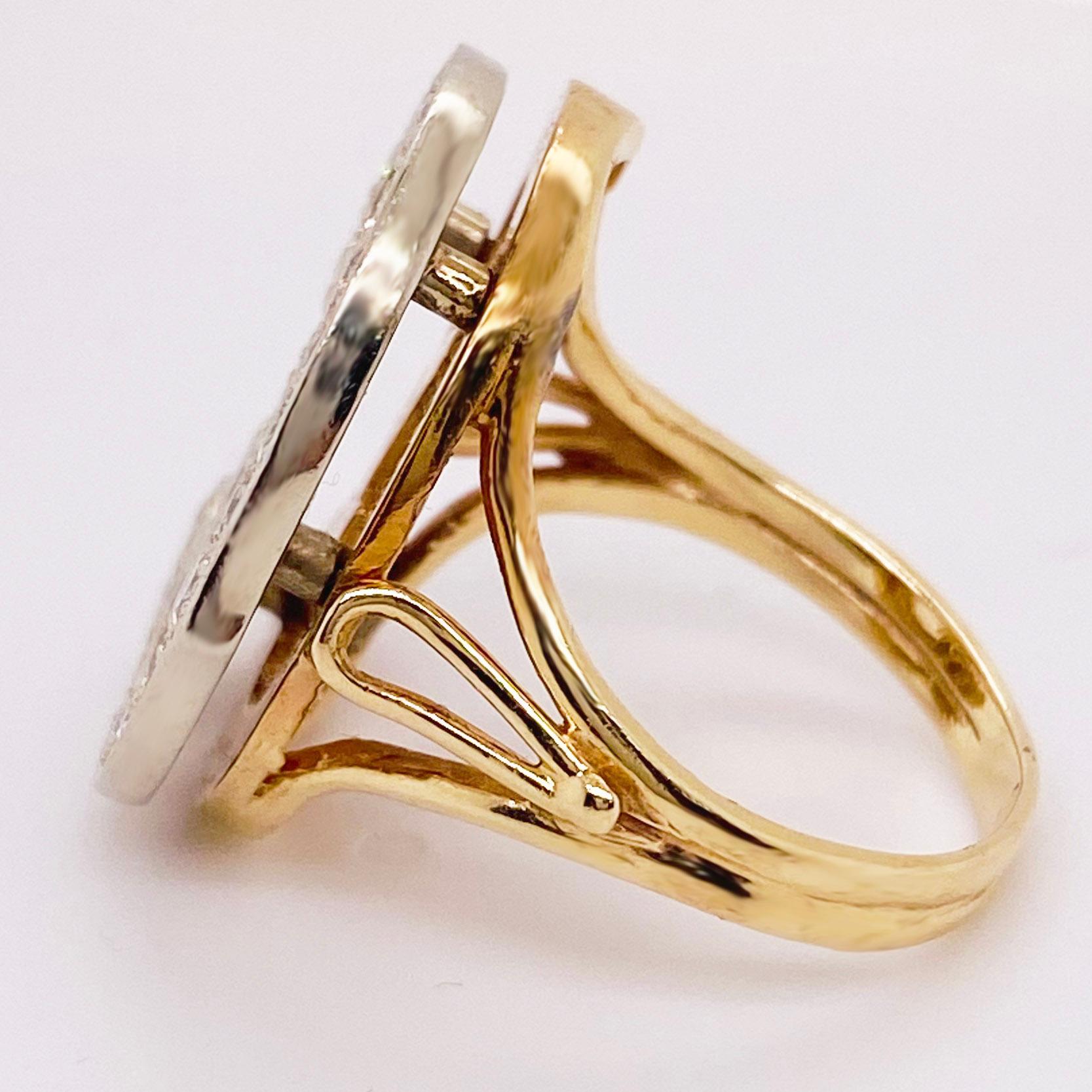 d initial ring gold