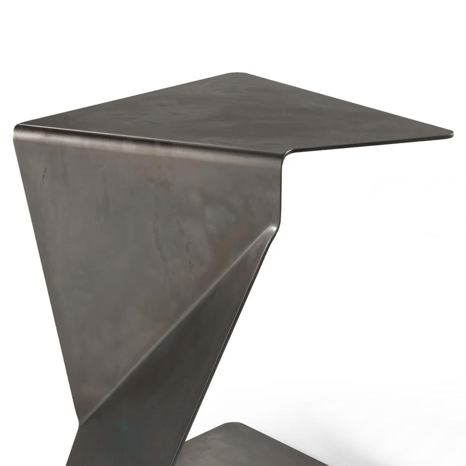 Italian Initial Metal High Side Table For Sale