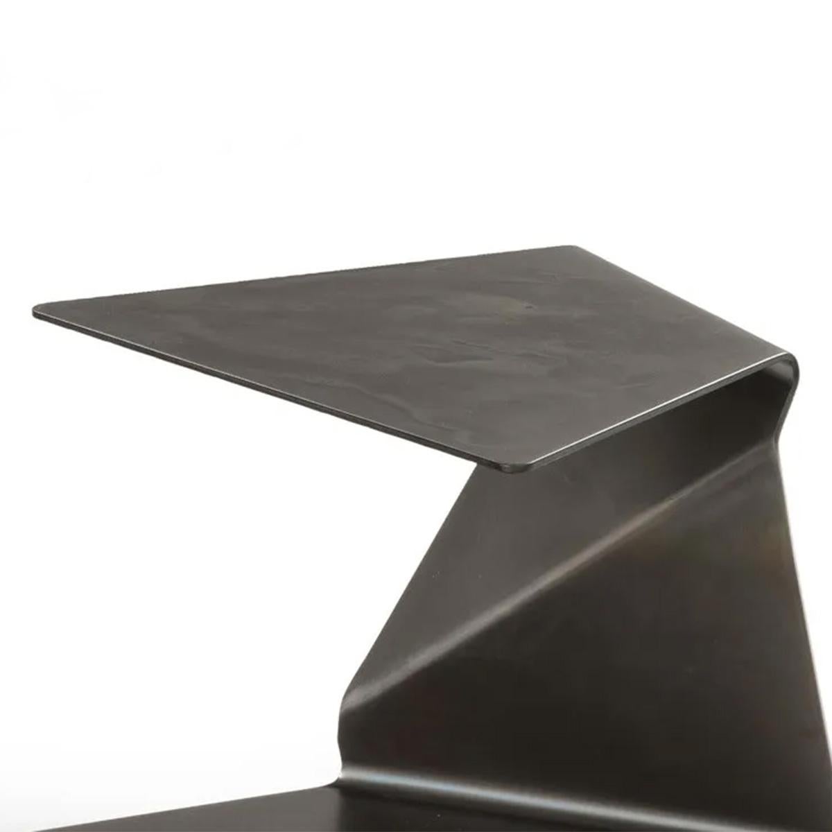 Italian Initial Metal Medium Side Table For Sale