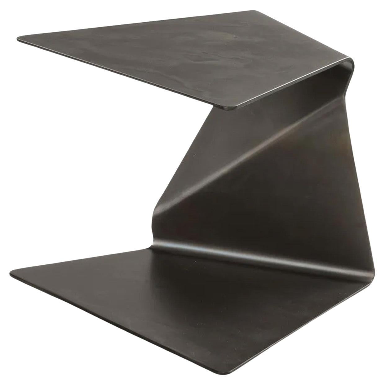 Initial Metal Medium Side Table For Sale