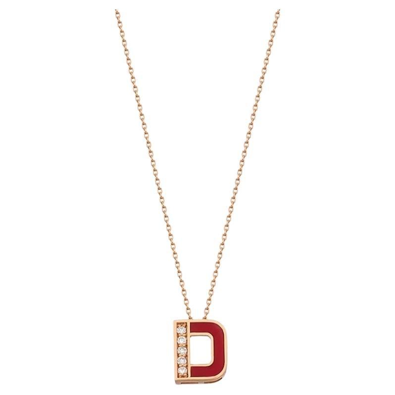 Initial Necklace "D" For Sale