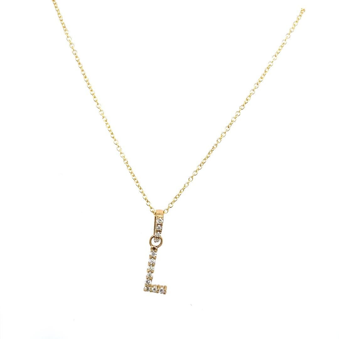 9ct Yellow Gold Initial Pendant Letter “L” Set With 0.12ct Diamond On 18″ Chain

This unique initial pendant letter 