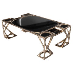 Couchtisch „Inizio“ aus Bronze und Edelstahl, handgefertigt, Istanbul