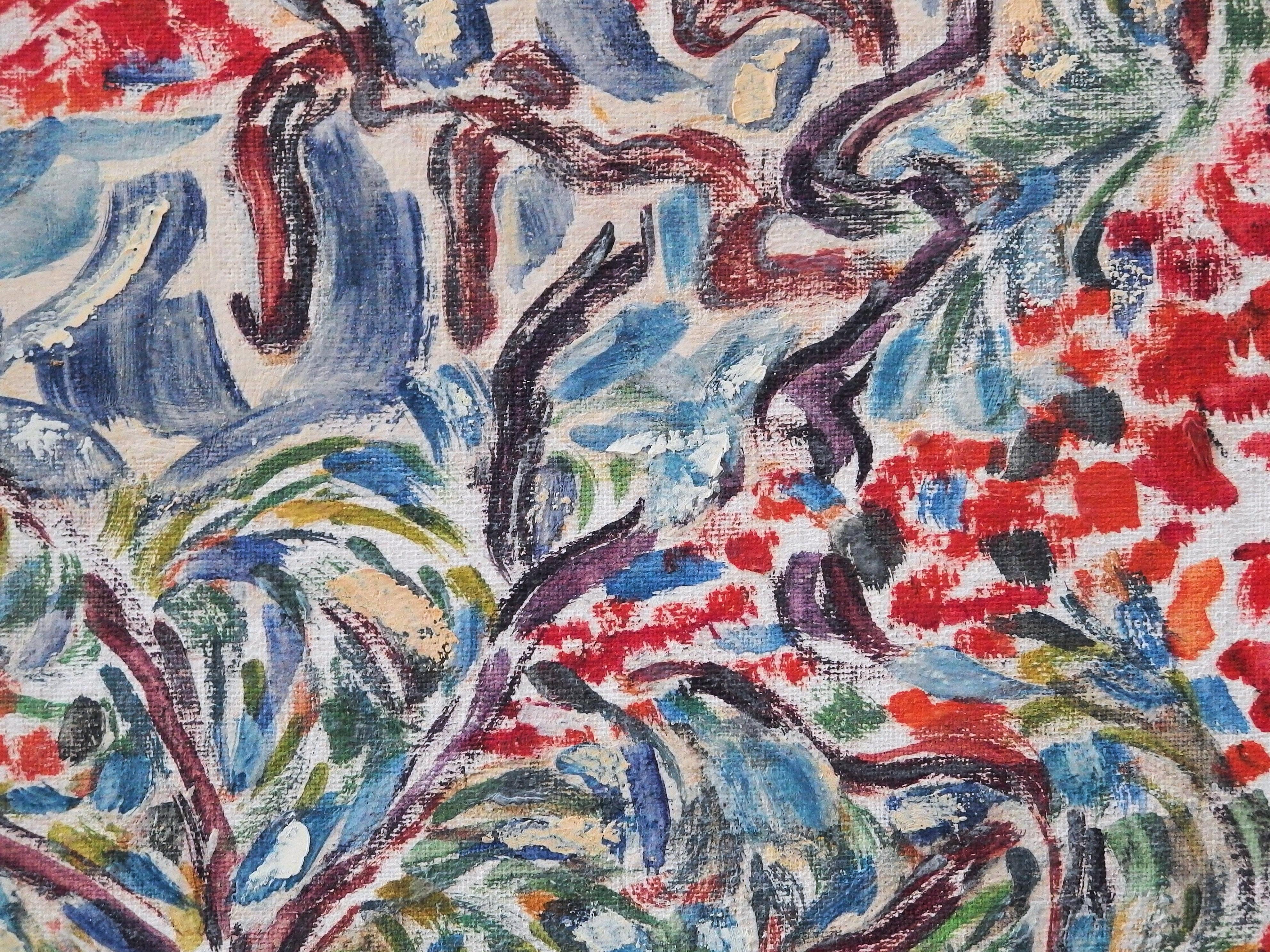 Alberi in fiore in Egitto - Pittura ad olio - Firmata (1972) 3