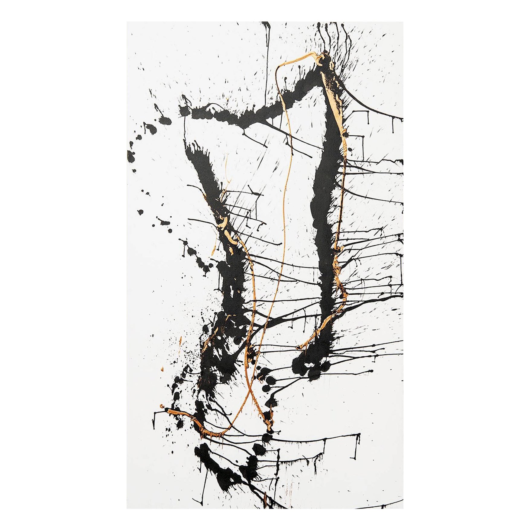 Ink and Acrylic Painting by Virginia Dutton, Titled Torso, Signed & Dated