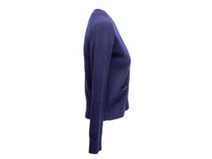 Ink Blue Chloe Cashmere V-Neck Cardigan