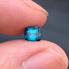 Ink Blue Color Cushion Cut Natural Tourmaline Gemstone 5mm